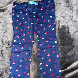Old Navy baby skinny jeans 2T blue with hearts